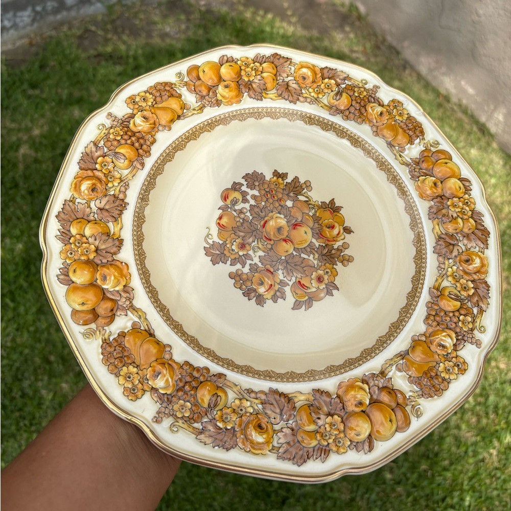 Crown Ducal Florentine England 1954 Embossed 10 1/4” Dinner Plate VHTF - Picture 3 of 9